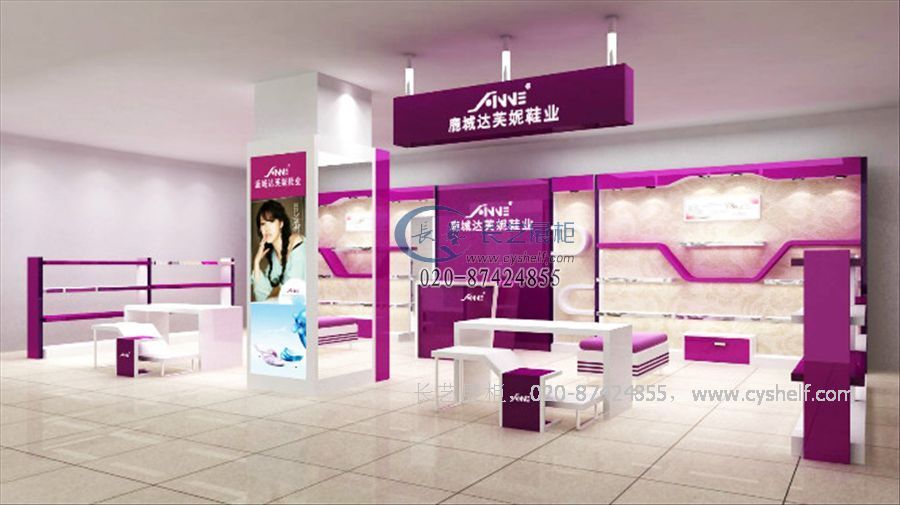 鞋店裝修效果圖, 鞋店鞋柜效果圖, 皮具店裝修效果圖, 鞋店裝修
